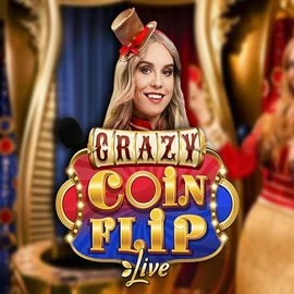 Crazy Coin Flip slot logo by Evolution at Cazeus Casino